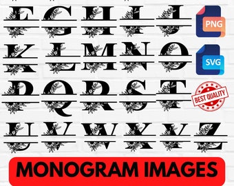 Monogram Images - PNG & SVG digital file for clipart, laser engraving, vinyl cutting
