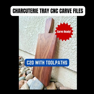 Charcuterie Tray CNC Carve File - Multiple Files Including C2D Shapeoko Files