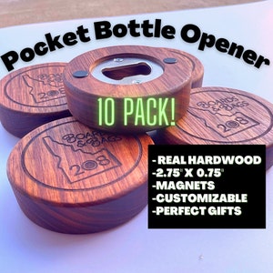 Wood Bottle Openers - 2.75" - Pack of 10