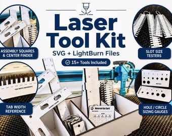 Laser Calibration & Measuring Tool Kit: SVG + LightBurn Files | 15+ Rulers, Test Cards, Gauges, Jigs