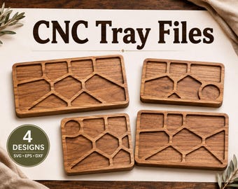 Charcuterie Tray CNC File Bundle: VCarve CRV Toolpaths and svg dxf files