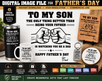 To My Son SVG Engraving File | Father's Day Dad Design (Digital Download)