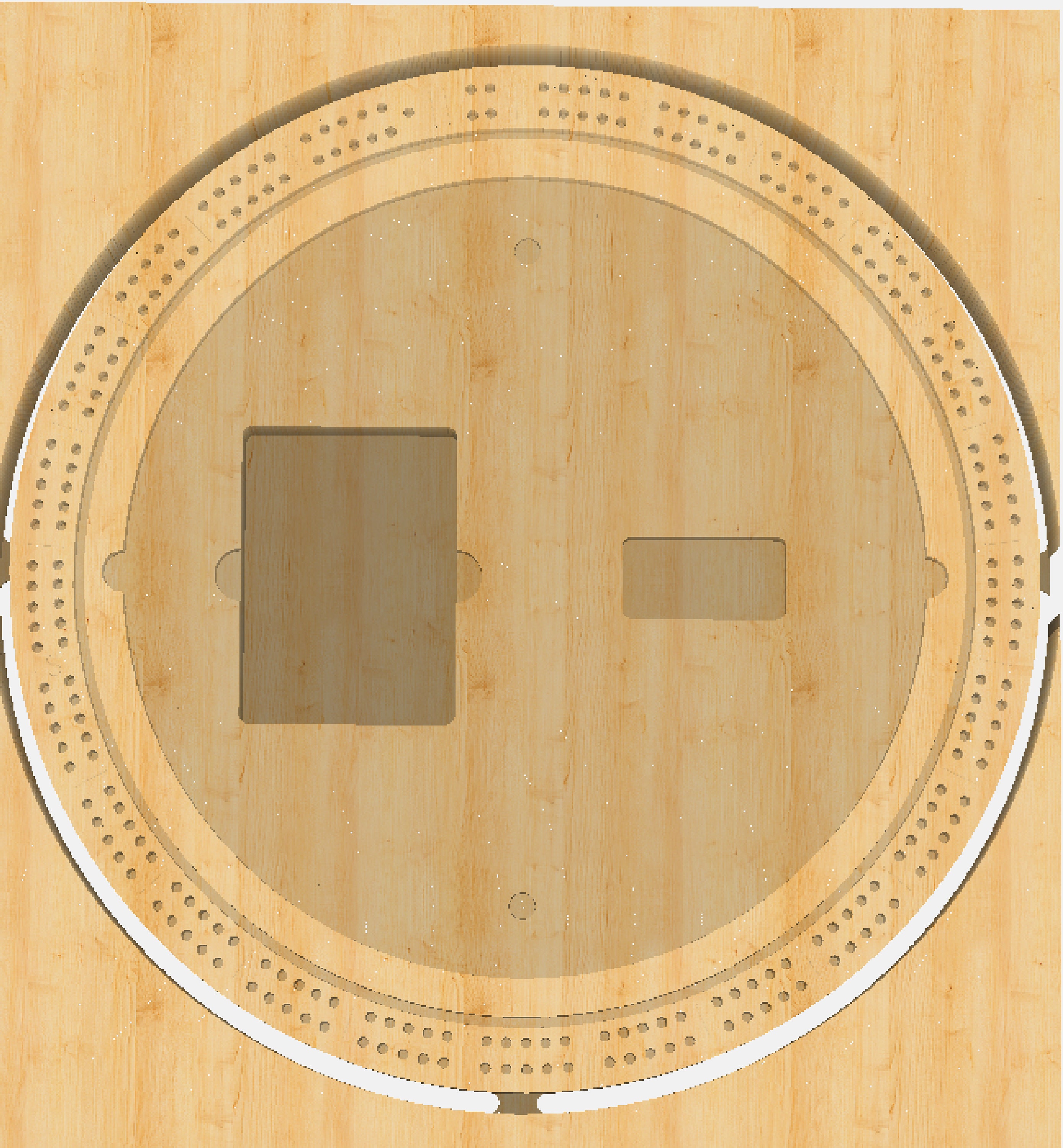 Cribbage Board CNC File With Toolpaths Svg Eps C2d Dxf Etsy