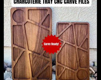 Charcuterie Tray CNC Carve File - Multiple Files Including C2D Shapeoko Files