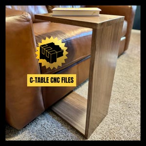 C-Tisch mit durchgesteckten Gelenken CNC File Bundle mit Carbide Erstellen .c2d mit Werkzeugwegen, Vectric .crv, und .svg