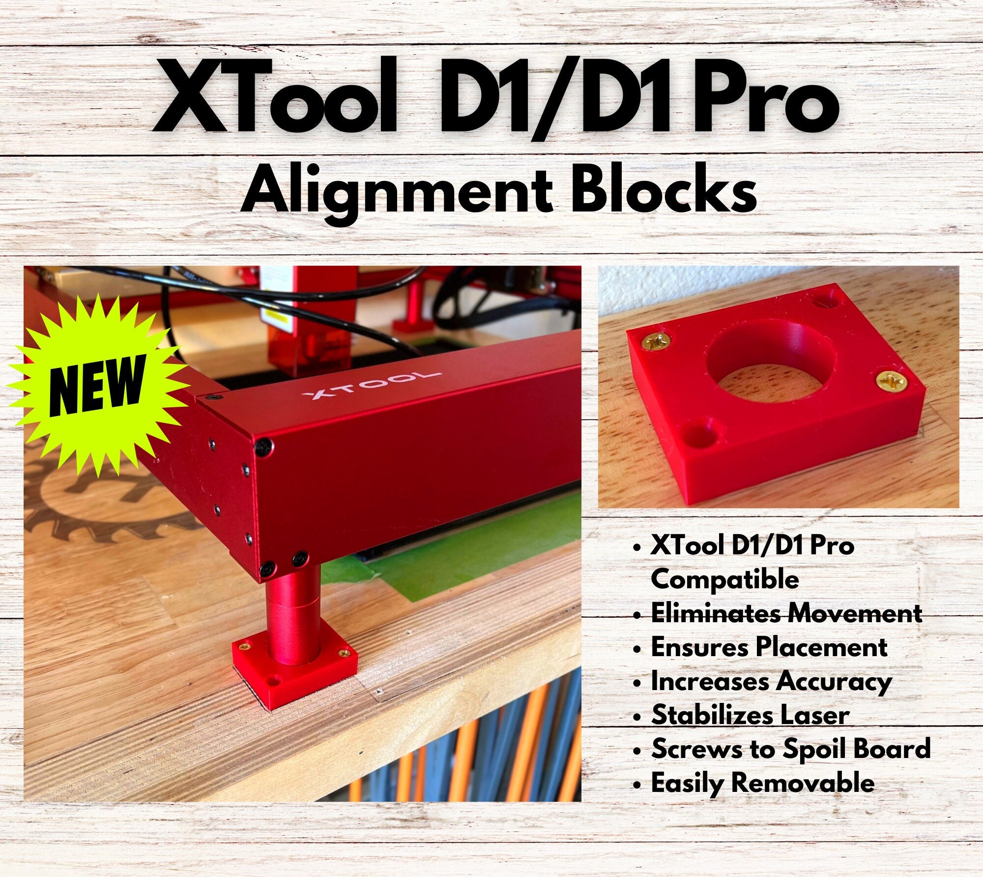 XTool D1/D1 Pro Foot Alignment Blocks   - Set of 4