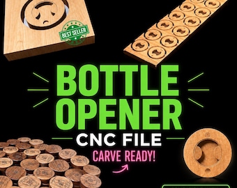 Wooden Bottle Opener CNC File: Circle Design (Digital File)
