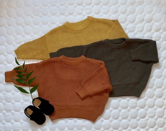 Baby and Toddler chunky knit oversized sweater
