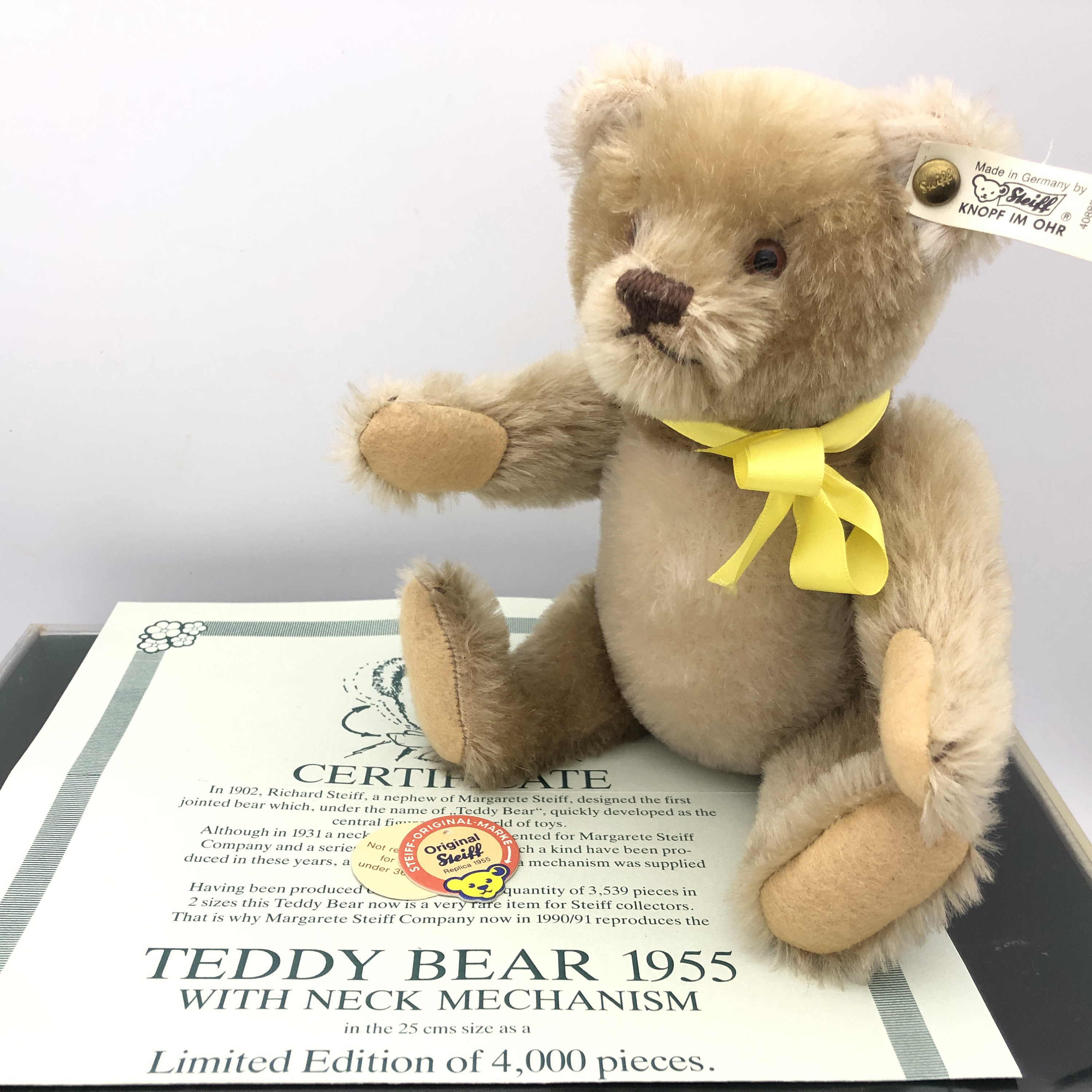 Steiff Teddybear 1955 With Neck Mechanism , Limited Edition