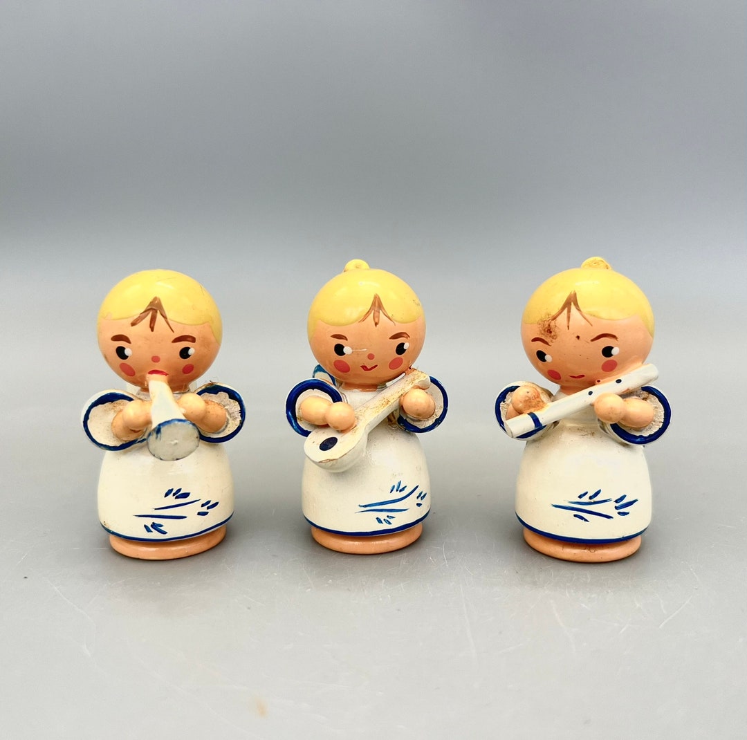Jouet Ancien En Bois SEVI Italy 1960 - Ronds De Serviette Roi Et Reine