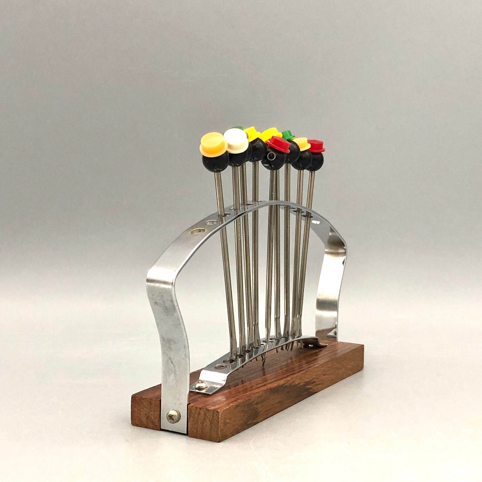 Mid Century Vintage Cocktail Sticksholder With 9 Sticks 1950s Etsy