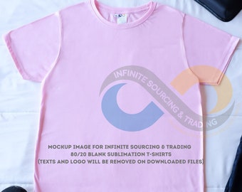 80/20 Sublimation T-Shirt Mockup: Light Colors (Digital Download)