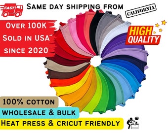 Fast Ship from USA, Blank Face Mask, ADULT 3 Ply 100% Cotton Face Coverings, Cloth Face Mask, Wholesale Bulk, Mask for cricut, Masks