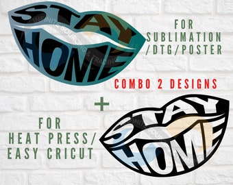 Stay Home Lips SVG: Good Vibes Word Cloud, Cricut Silhouette (PNG, EPS)