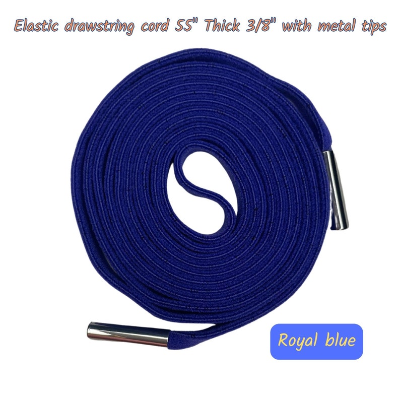 Drawstring With Metal Tips Flat Super Stretch Drawstring Cord: 55