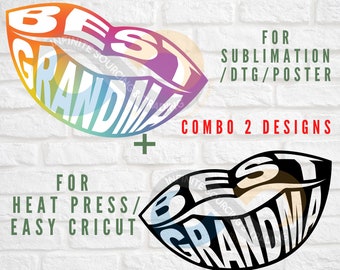 Grandma Lips PNG, Sublimation Design, Cricut Ready (Digital Download)
