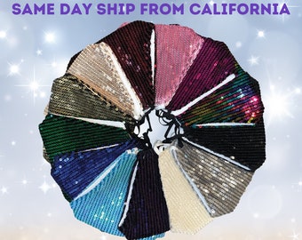 Sparkly Bling Face Mask, 3 Ply Sequin with Soft Cotton Face Mask, Cloth Face Mask, Adjustable earloops, Same day ship from CA