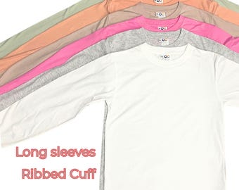 Sublimation Long Sleeve T-Shirt for Crafters | DTF Shirt 80/20 Poly Cotton | Heat Press Printing Tee | Wholesale | Ships Fast from Glendora