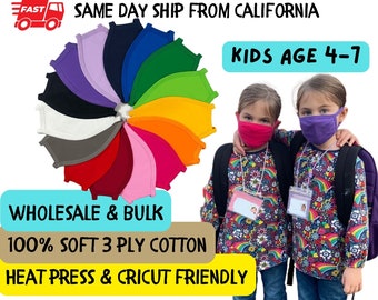 Pack 5-Kid Face Mask | Lightweight 100% Cotton Face Mask | Toddler face mask | Reusable face mask | Breathable Children mask
