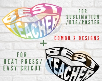 Teacher Lips PNG, Sublimation Design, Cricut Ready (Digital Download