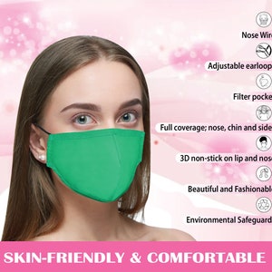 Kelly green face mask