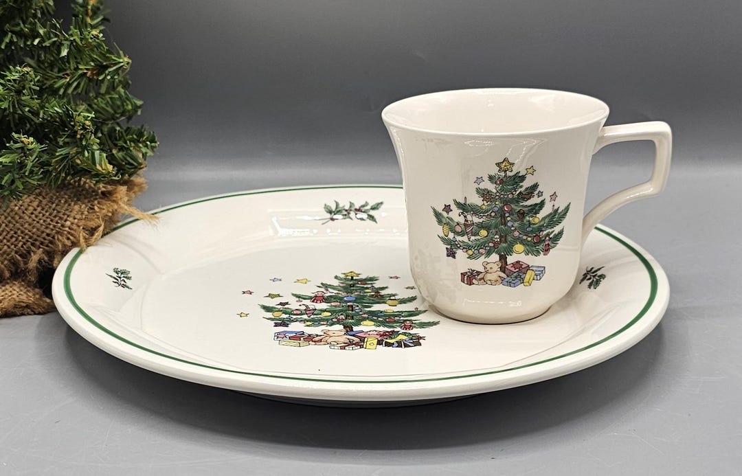 Vintage Nikko Christmastime Snack Set - Cup & Plate - Made in