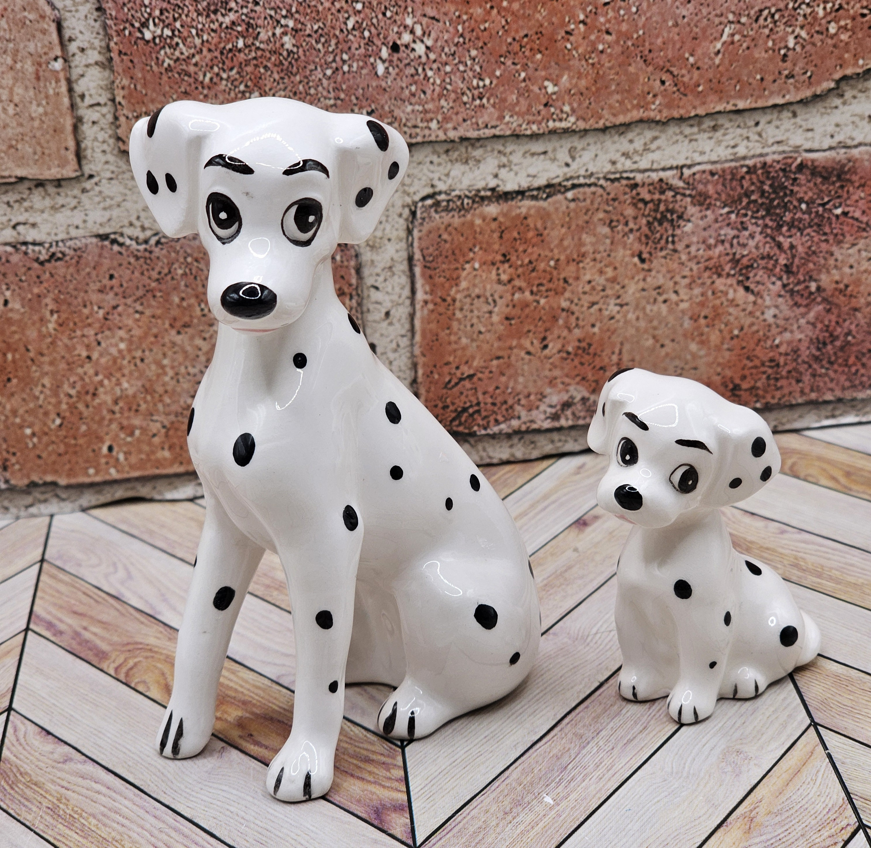 Vintage Walt Disney Productions 101 Dalmatians Perdita and a Puppy