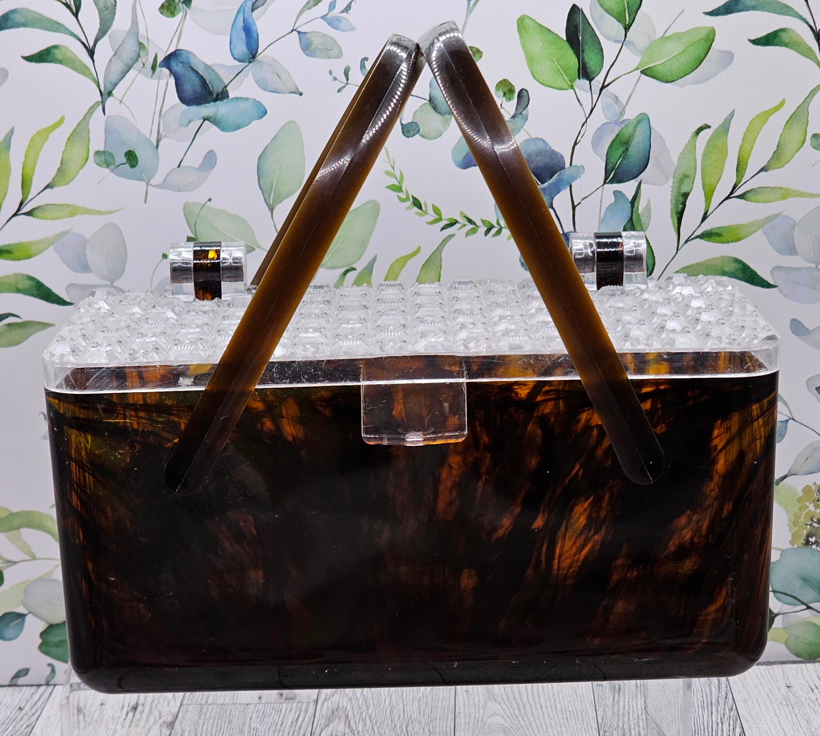 Lucite Handbag Tortoise - Etsy