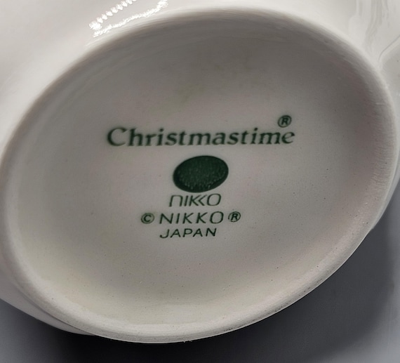 Vintage Nikko Christmastime Snack Set - Cup & Plate - Made in