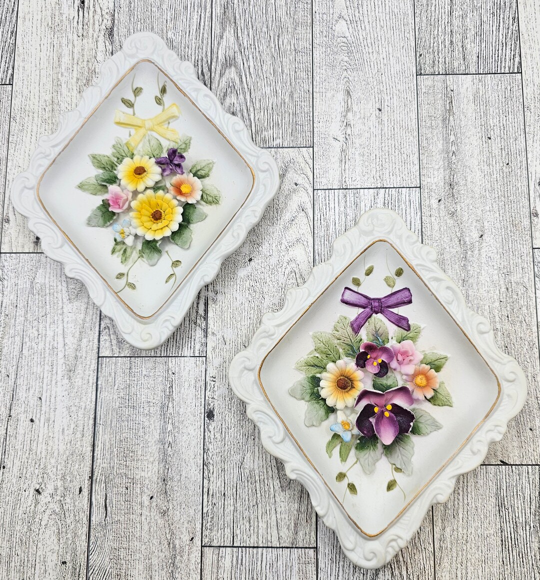left botanical ⚪︎×△ Uttermost Botanical Flowers Framed Prints Set/9 32339