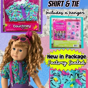 American Girl Courtney Moore Doll - 1980s Era - Clothes & Accessories - Care Bears Boom Box Mix Tape Halloween Pac-Man Lunch Box bild 17