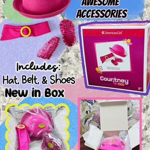 American Girl Courtney Moore Doll - 1980s Era - Clothes & Accessories - Care Bears Boom Box Mix Tape Halloween Pac-Man Lunch Box bild 18