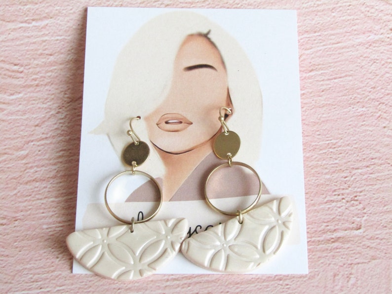 Polymer Clay earrings Clay earrings gold plated polymer clay earring geometric MAYA