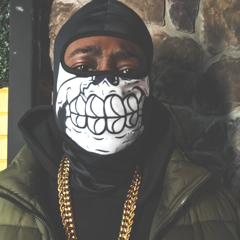 Half Skull V2 Ski Mask Pooh Shiesty Mask Etsy