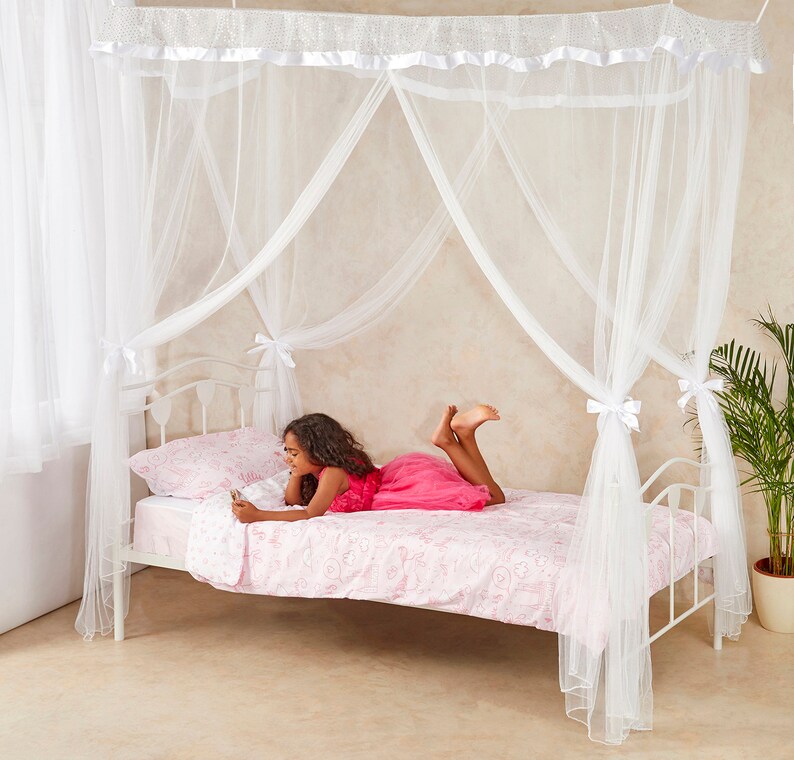 Pink Bed Canopy for Girls Bedroom Bedding Decoration Etsy
