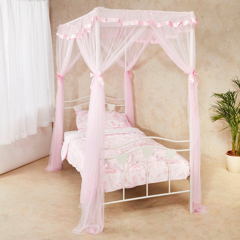 Pink Bed Canopy for Girls Bedroom Bedding Decoration Etsy