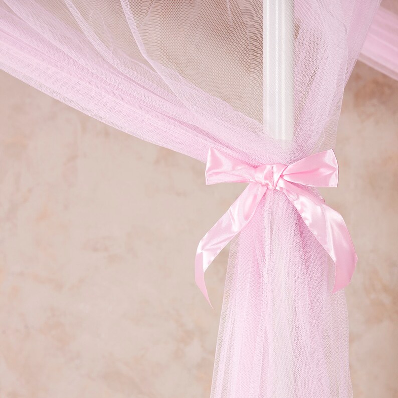 Pink Bed Canopy for Girls Bedroom Bedding Decoration Etsy