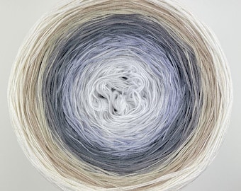 November Special Gradient Yarn, Neutral Yarn, Cotton Blend Ombre Yarn Cake, Wolltraum Yarn