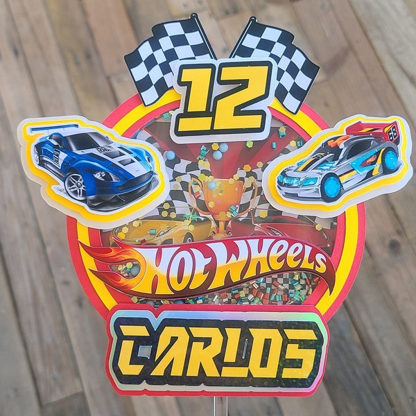 Hot Wheels Cake Topper Etsy