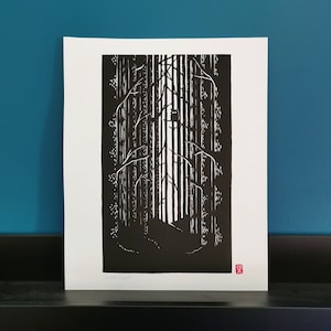 A Forest #2 linocut