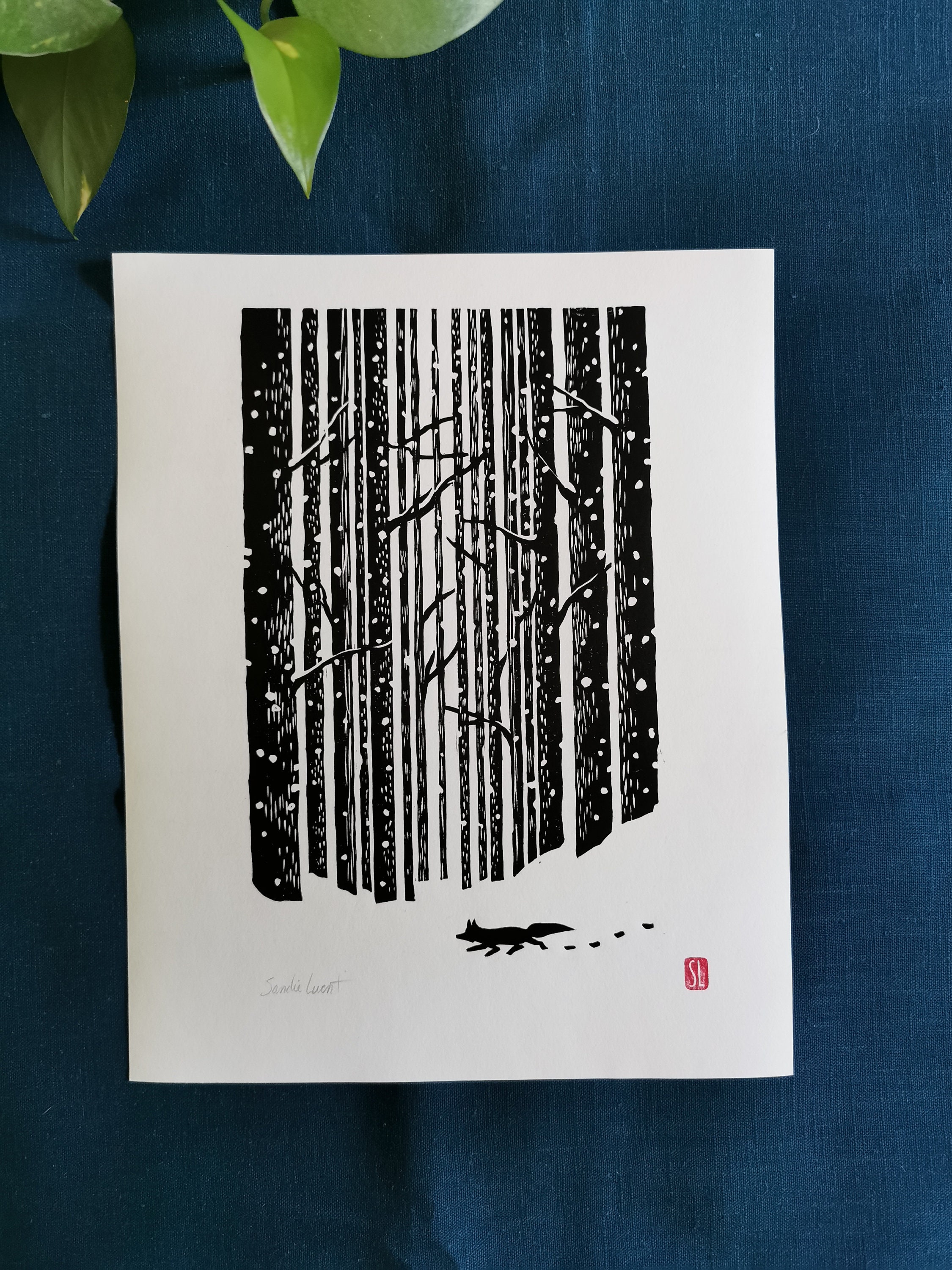 A Forest #1 Linocut - Etsy