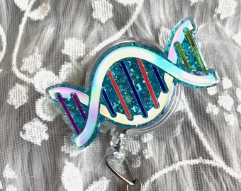 DNA Badge Reel, Science Badge Reel, Science Teacher Badge Reel, Science Teacher Gift, Science Lover Gift, Teacher Appreciation, Doctor Badge
