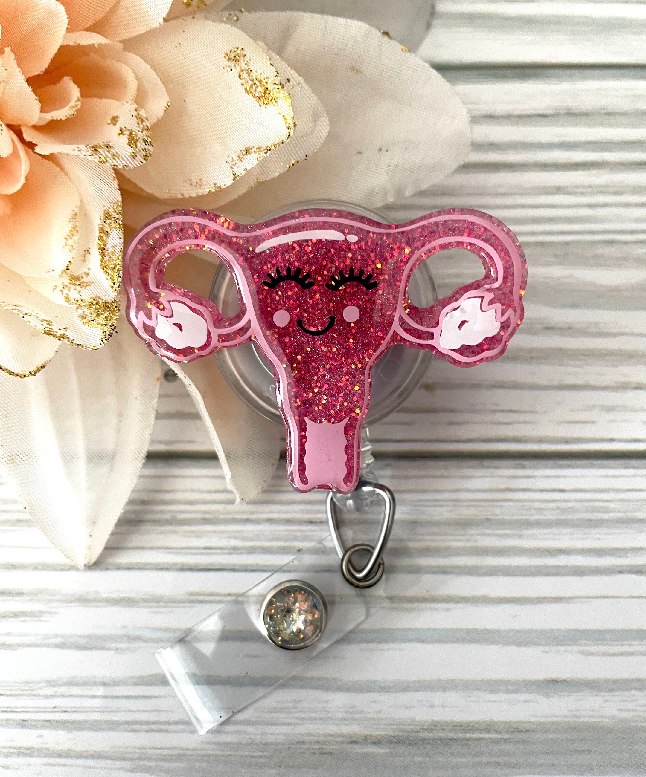 Uterus Badge Reel, OB Badge Reel, Labor and Delivery Badge Reel