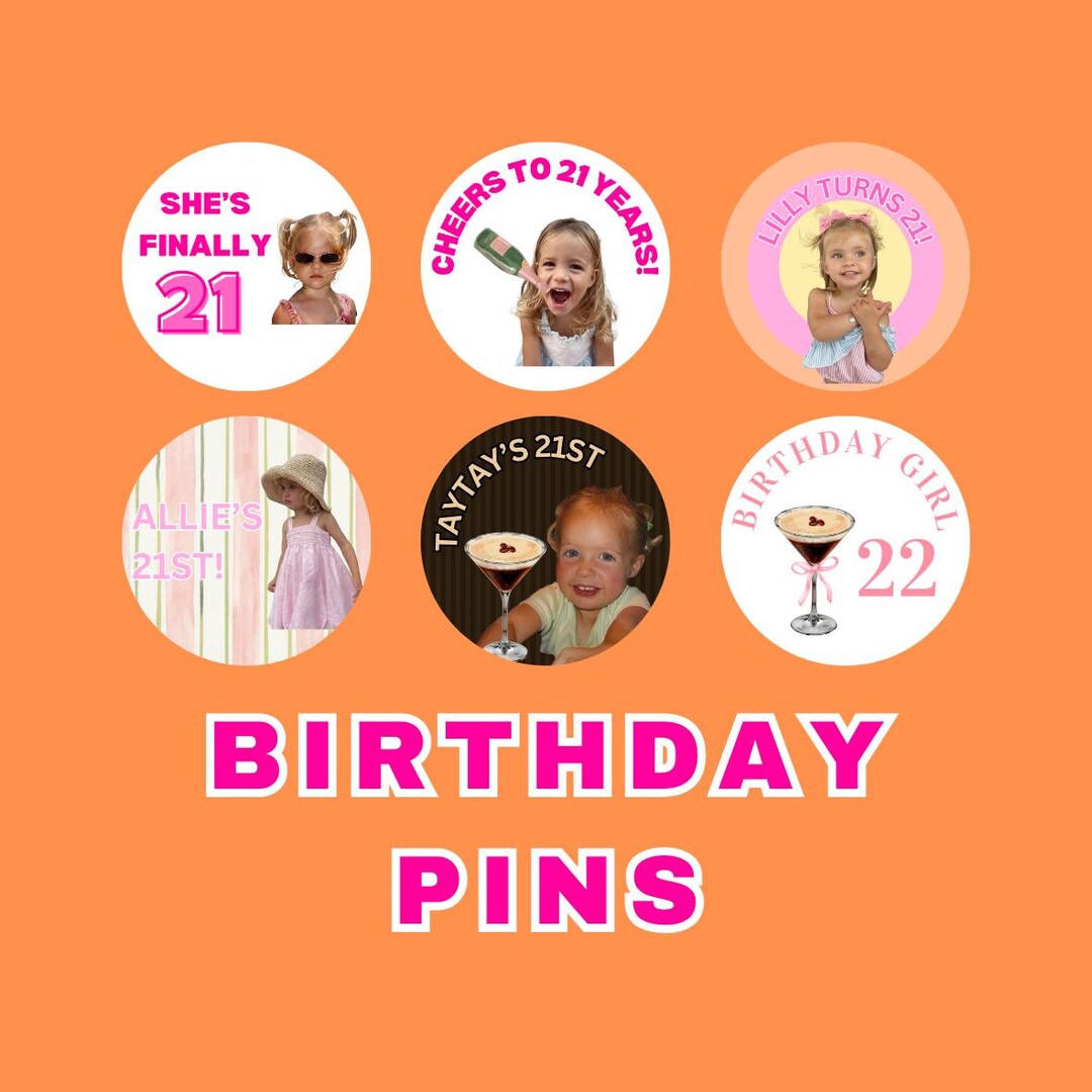 Birthday Pin - Etsy