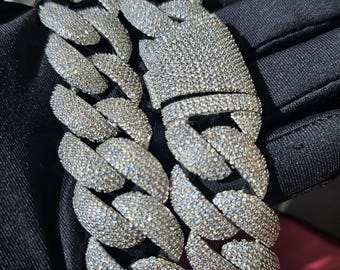 Catena Cubana Ghiacciata Personalizzata: Collana Hip Hop Da Uomo In