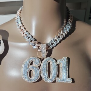Iced Out Custom Big Name Pendants with 2-Color 15mm Cuban Link Chain,Custom Diamond Chain Men,Hip Hop Jewelry,Custom Necklace,Gift for Him