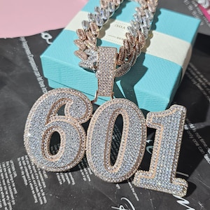 Iced Out Custom Big Name Pendants with 2-Color 15mm Cuban Link Chain,Custom Diamond Chain Men,Hip Hop Jewelry,Custom Necklace,Gift for Him