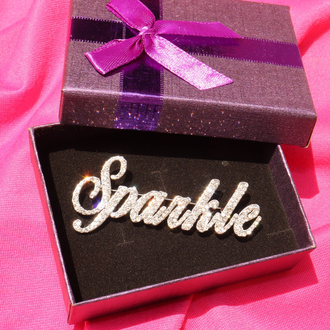 Custom Crystal Name Brooches Pinspersonalized Name Brooch Etsy