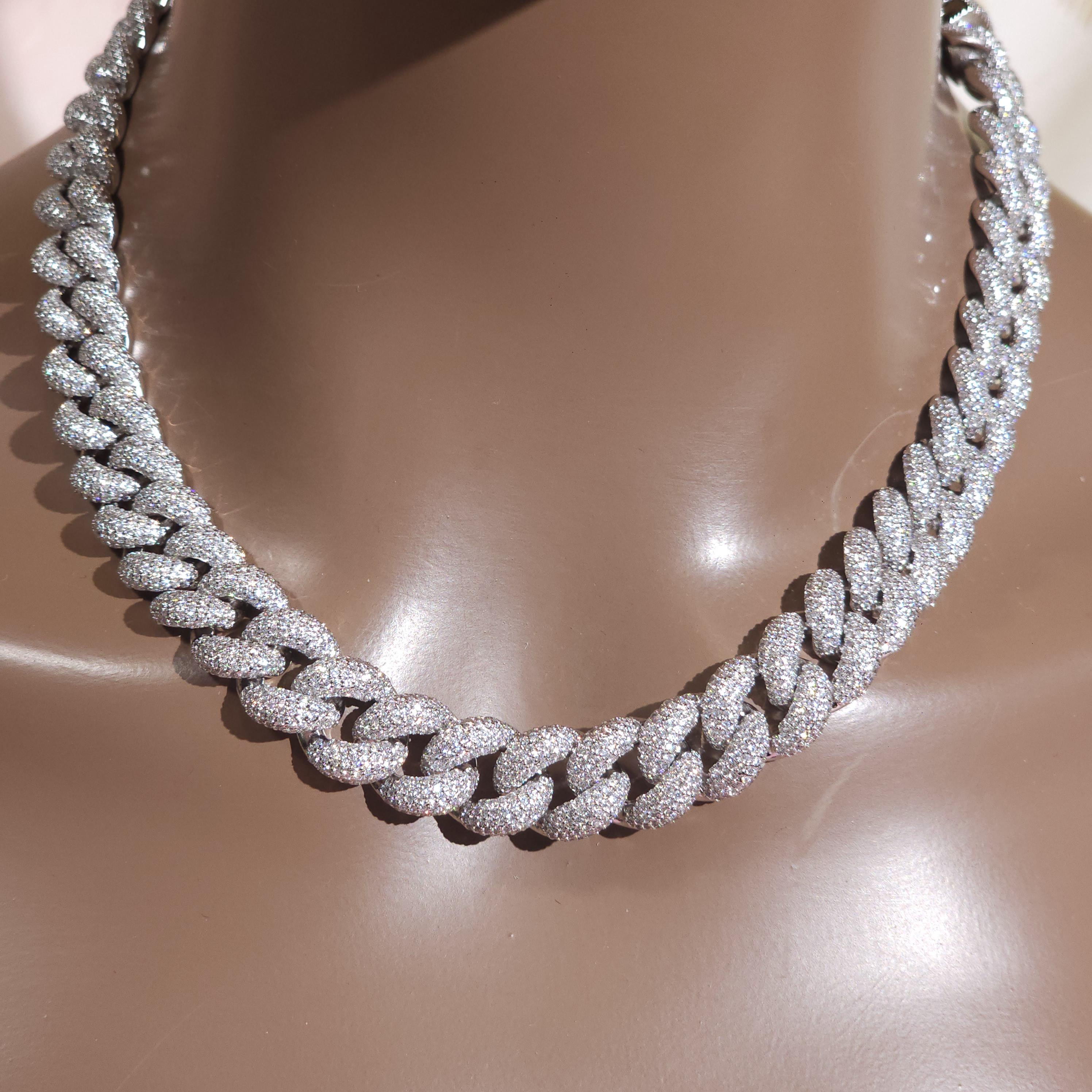 Iced Out Miami Cuban Link Chain: 14mm Micro Pave Diamond Hip Hop