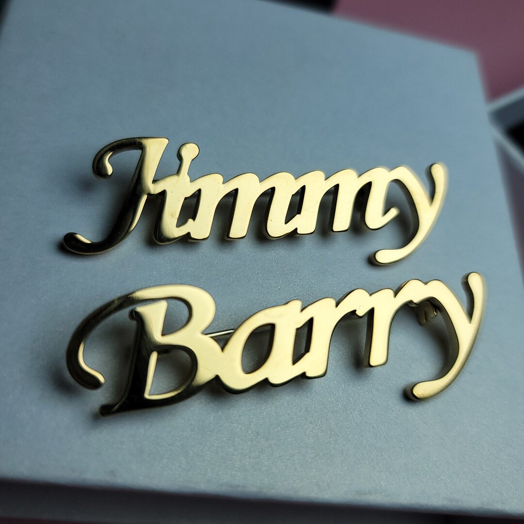 Personalized Monogram Name Brooch/letters Initial Brooches/custom Name